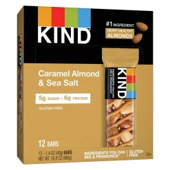 KIND Gluten Free Caramel Almond & Sea Salt Nut Bars, 1.4 oz, 12/Box (PHW18533)
