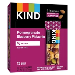 KIND Gluten Free Pomegranate Blueberry Pistachio Nutrition Bar, 1.4 oz., 12 Bars/Box (PHW17221)