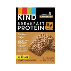 KIND Gluten-Free Almond Butter Protein Breakfast Bar, 0.88 oz., 6 Bars/Box (41935)
