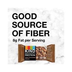 KIND Gluten-Free Dark Chocolate Cocoa Protein Breakfast Bar, 0.88 oz., 6 Bars/Box (41936)