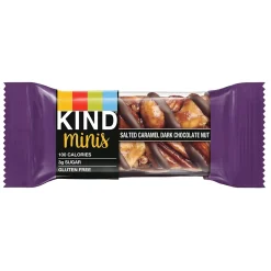 KIND Minis Bars, Salted Caramel Dark Chocolate Nut/Dark Chocolate Almond Coconut, 0.7 Oz., 20/Pack (27970)