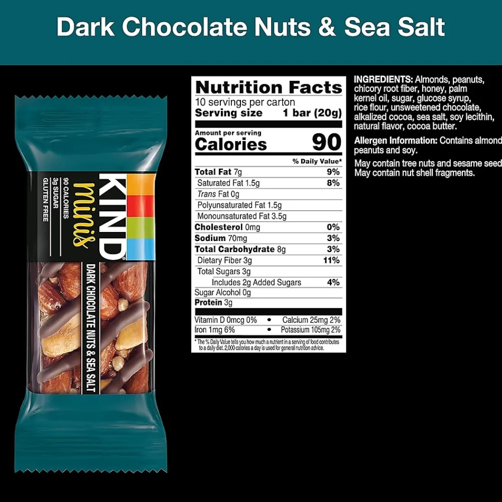 KIND Minis Variety Pack, 0.70 oz, 30/Box (600-00775)