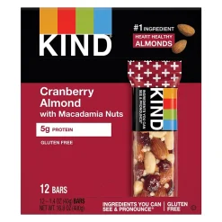KIND PLUS Gluten Free Cranberry Almond Nutrition Bar, 1.4 oz., 12 Bars/Box (PHW17211)