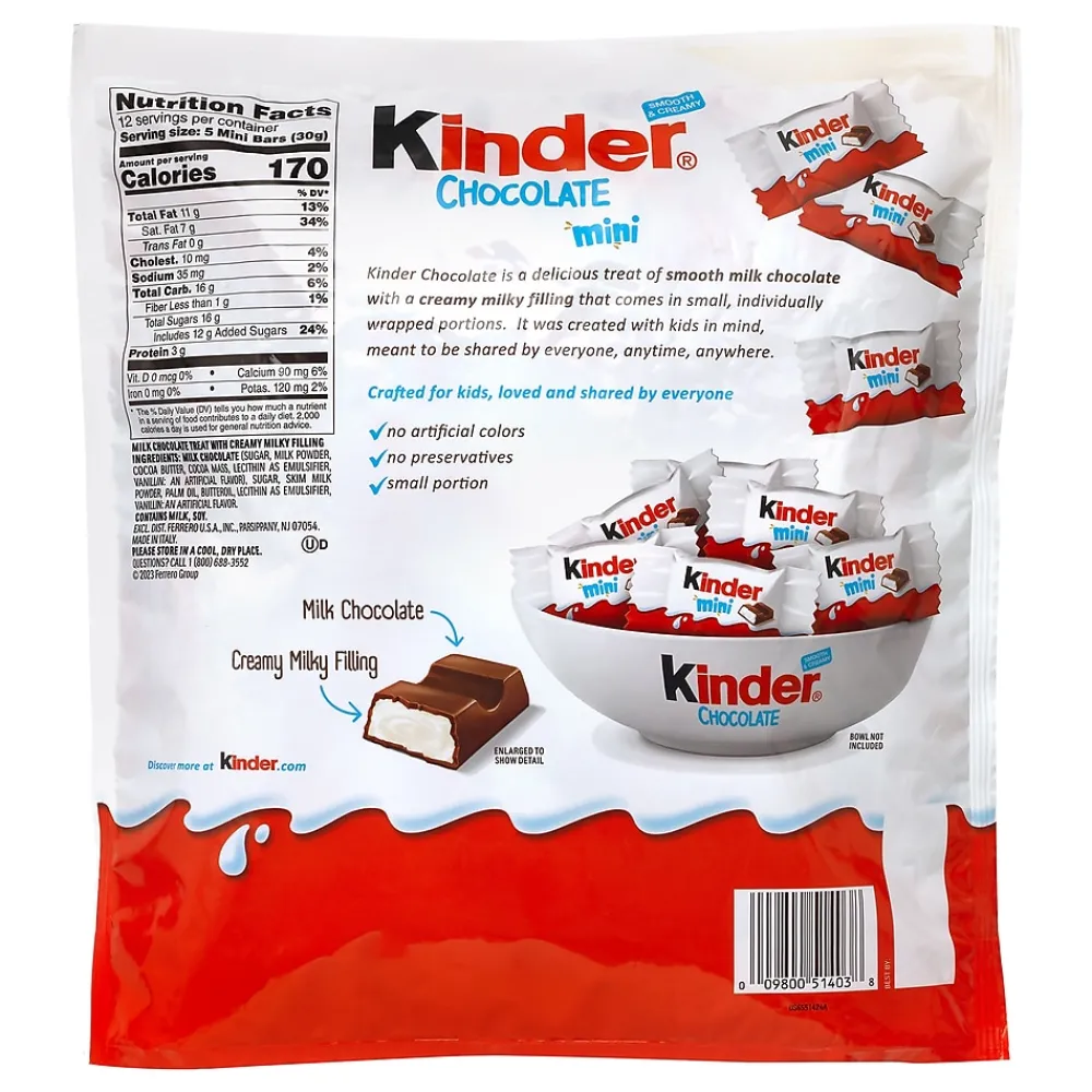 KINDER Chocolate Minis, 21.2. oz, 100/Pack (220-02311)