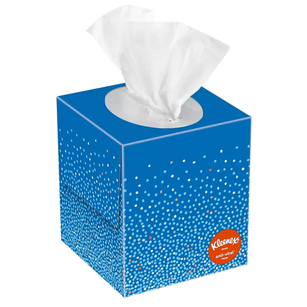 Boutique Antiviral Facial Tissue, 3-Ply, 55 Sheets/Box, 27/Carton (49978)<Kleenex Outlet