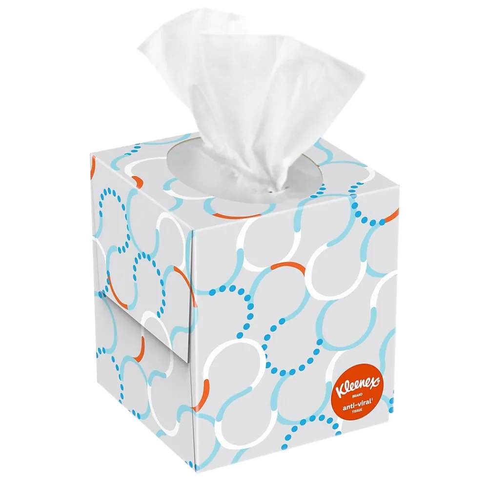 Boutique Antiviral Facial Tissue, 3-Ply, 55 Sheets/Box, 27/Carton (49978)<Kleenex Outlet