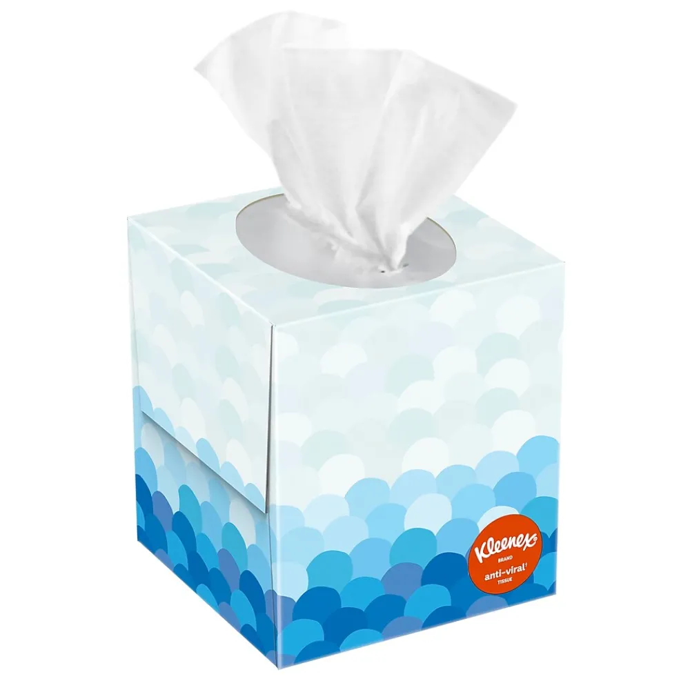 Boutique Antiviral Facial Tissue, 3-Ply, 55 Sheets/Box, 27/Carton (49978)<Kleenex Outlet