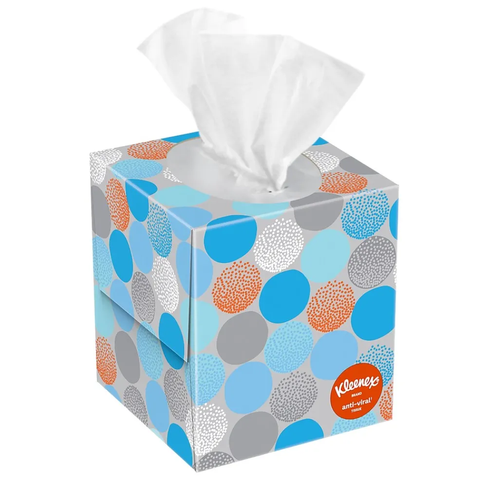 Boutique Antiviral Facial Tissue, 3-Ply, 55 Sheets/Box, 27/Carton (49978)<Kleenex Outlet