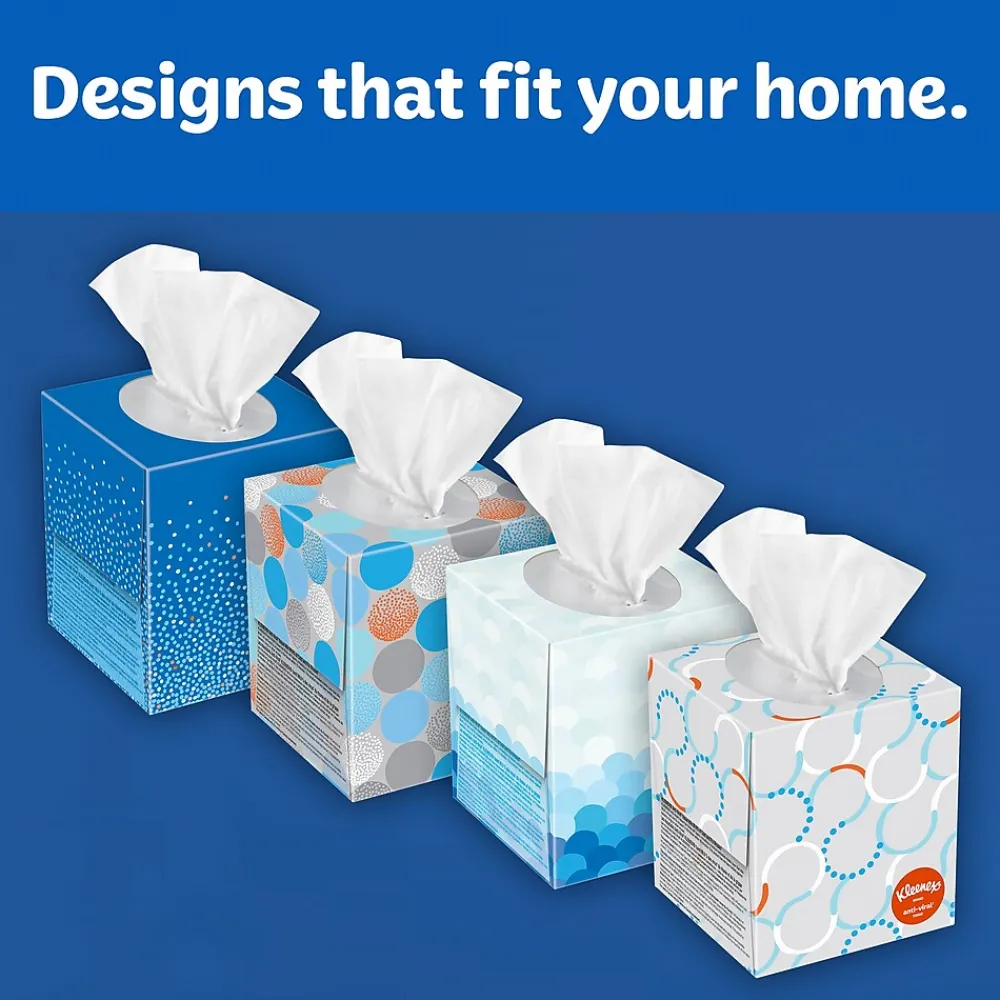 Boutique Antiviral Facial Tissue, 3-Ply, 55 Sheets/Box, 27/Carton (49978)<Kleenex Outlet
