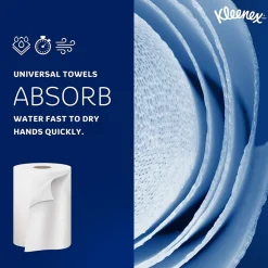 Kleenex Essential Plus+ Recycled Hardwound Paper Towels, 1-ply, 600 ft./Roll, 6 Rolls/Carton (50606)