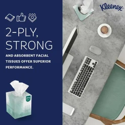 Professional Naturals Cube Facial Tissue, 2-ply, White, 90 Tissues/Box, 36 Boxes/Case (21272)<Kleenex Outlet