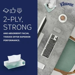 Professional Naturals Standard Facial Tissue, 2-Ply, White, 125 Sheets/Box, 48 Boxes/Case (21601)<Kleenex