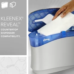 Kleenex Reveal Multifold Paper Towels, 2-Ply, White, 150 Sheets/Pack, 16 Packs/Carton (46321)