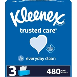 Standard Facial Tissue, 2-Ply, 160 Sheets/Box, 3 Boxes/Pack (54303)<Kleenex Outlet