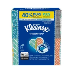 Trusted Care Facial Tissue, 2-ply, 80 Tissues/Box (50184/37438)<Kleenex