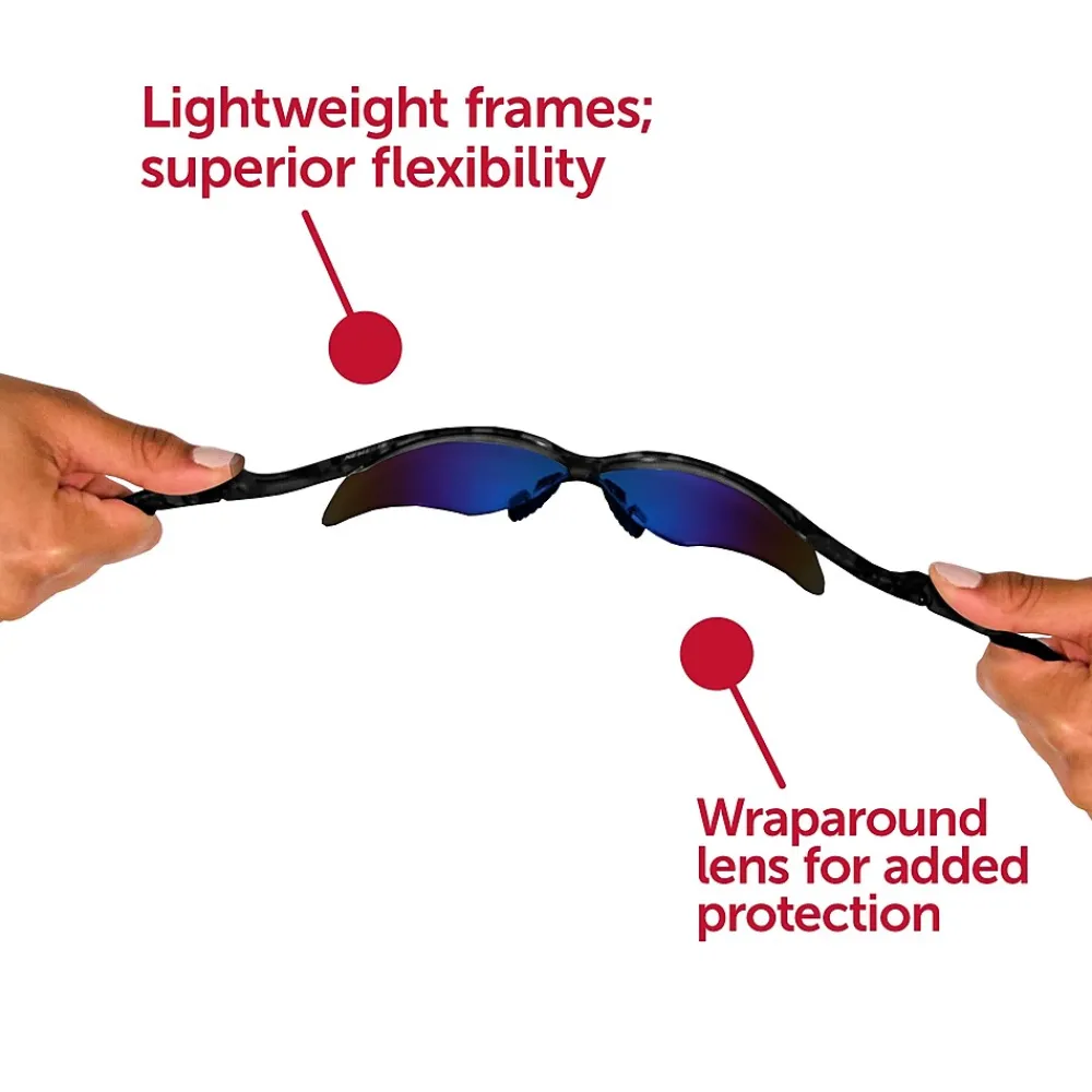 KleenGuard Nemesis Safety Glasses, Wraparound, Blue Lens (14481)