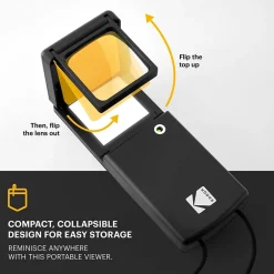 Kodak Magnifying Lighted Slide Viewer, Compact Portable 1.8x LED Backlight for 35mm Film Slides