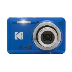 Kodak PIXPRO 16MP Point and Shoot Digital Camera, 5x Optical Zoom, Blue (FZ55-BL)