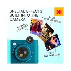 Kodak Smile+ 5 Megapixels Digital Instant Print Camera, Teal/Blue (RODSMPCAMBL)