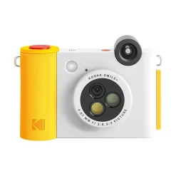 Kodak Smile+ 5 Megapixels Digital Instant Print Camera, White/Yellow (RODSMPCAMW)
