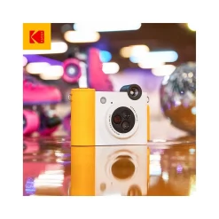 Kodak Smile+ 5 Megapixels Digital Instant Print Camera, White/Yellow (RODSMPCAMW)