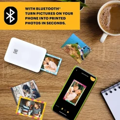 Kodak Step Slim Zero Instant Photo Printer, Single-Function, White (RODMPS20W)