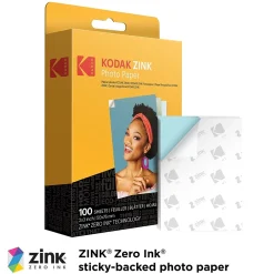 Photo Paper*Kodak Zink Premium Photo Paper, 2" x 3", 100 Sheets/Pack (RODZ2X3100)