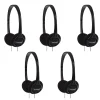 On-Ear Headphones, Black, 5/Pack (190238)<Koss Outlet
