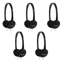 On-Ear Headphones, Black, 5/Pack (190238)<Koss Outlet