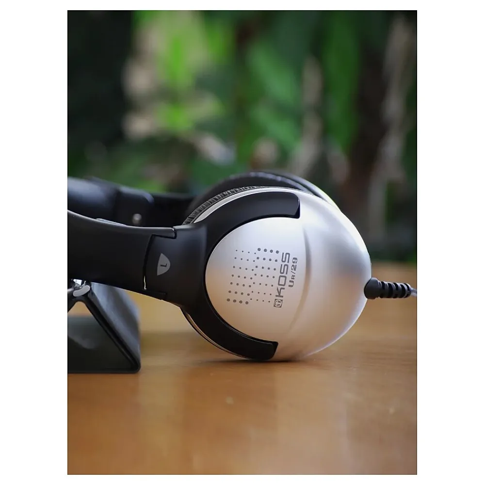 UR29 Over-Ear Mix Jockey Headphone with In-Line Mic, Silver (Y77570)<Koss Best