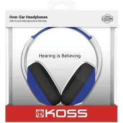 Wired Noise Canceling Over-Ear Headphones, Blue (UR23I)<Koss Hot