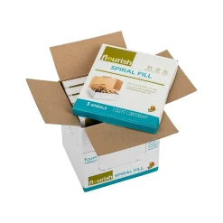 Hot Flourish Kraft Brown Paper Roll Spiral Fill, 1 cu. ft., 6/Pack (287539)