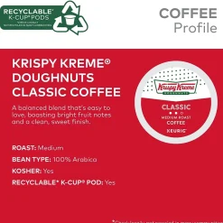 Krispy Kreme Classic Coffee Keurig® K-Cup® Pods, Medium Roast, 24/Box (06110)