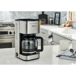Krups Simply Brew 10-Cups Automatic Drip Coffee Maker, Stainless Steel (KM203D50)