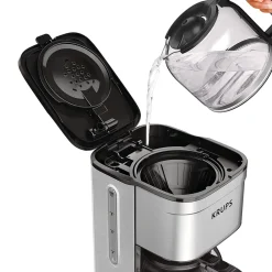 Krups Simply Brew 10-Cups Automatic Drip Coffee Maker, Stainless Steel (KM203D50)