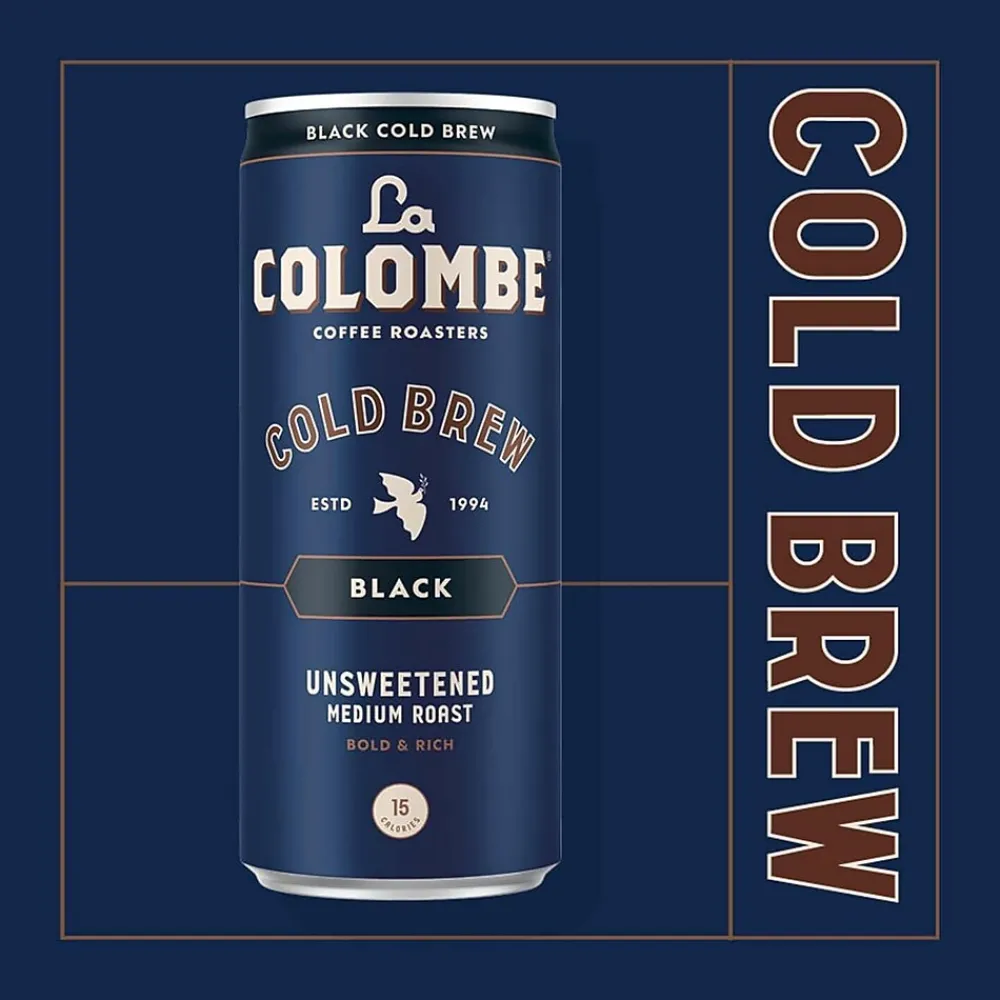 La Colombe Coffee La Colombe Caffeinated Cold Brew Coffee, Black, Medium Roast, 11 oz., 12/Carton (PPPURC1205)