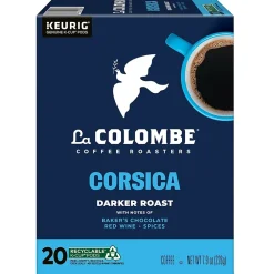 La Colombe Coffee La Colombe Corsica Coffee Keurig® K-Cup® Capsules, Dark Roast, 20/Box (5000380614)