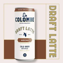 La Colombe Coffee La Colombe Draft Mocha Latte Caffeinated Cold Brew Coffee, Medium Roast, 11 oz., 12/Carton (PPPURC1202)