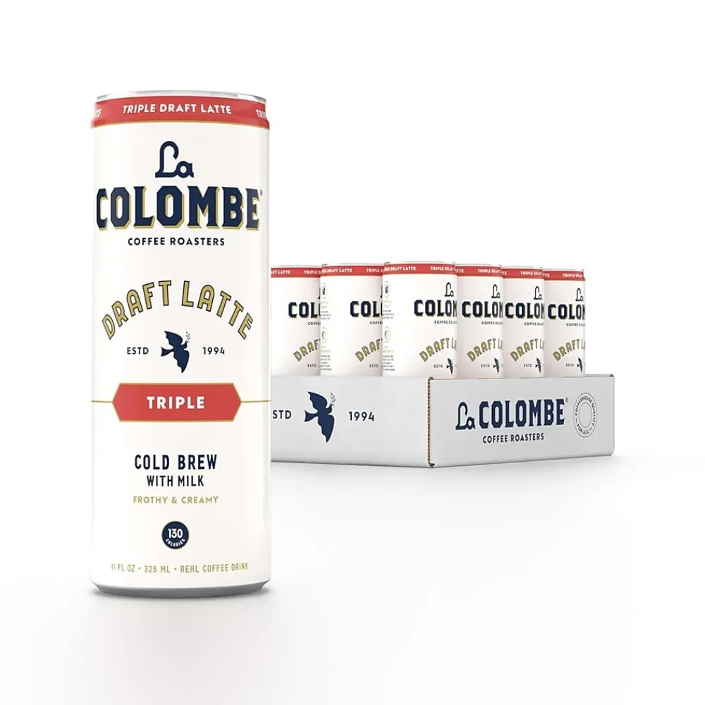 La Colombe Coffee La Colombe Draft Triple Shot Espresso Latte Caffeinated Cold Brew Coffee, Medium Roast, 11 oz., 12/Carton (PPPURC1204)