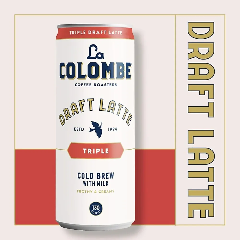 La Colombe Coffee La Colombe Draft Triple Shot Espresso Latte Caffeinated Cold Brew Coffee, Medium Roast, 11 oz., 12/Carton (PPPURC1204)