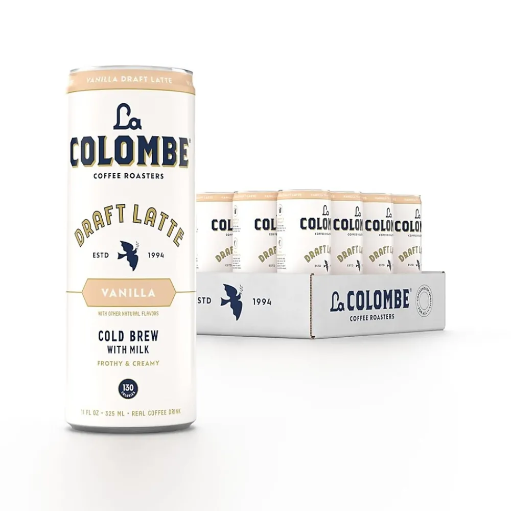 La Colombe Coffee La Colombe Draft Vanilla Latte Caffeinated Cold Brew Coffee, Medium Roast, 11 oz., 12/Carton (PPPURC1203)
