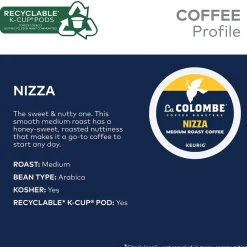 La Colombe Coffee La Colombe Nizza Coffee Keurig® K-Cup® Pods, Medium Roast, 80/Carton (5000380612CT)