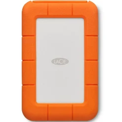 New LaCie Rugged Secure 2TB External Hard Drive Portable USB-C USB 3.0 Shock Resistant Encryption Mac PC, Orange (STFR2000403)