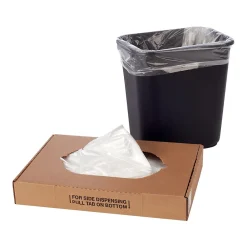 HD 12-16 Gallon Industrial Trash Bag, 24" x 33", High Density, 8 mic, Clear, 1000 Bags/Box (5805)<Laddawn Sale