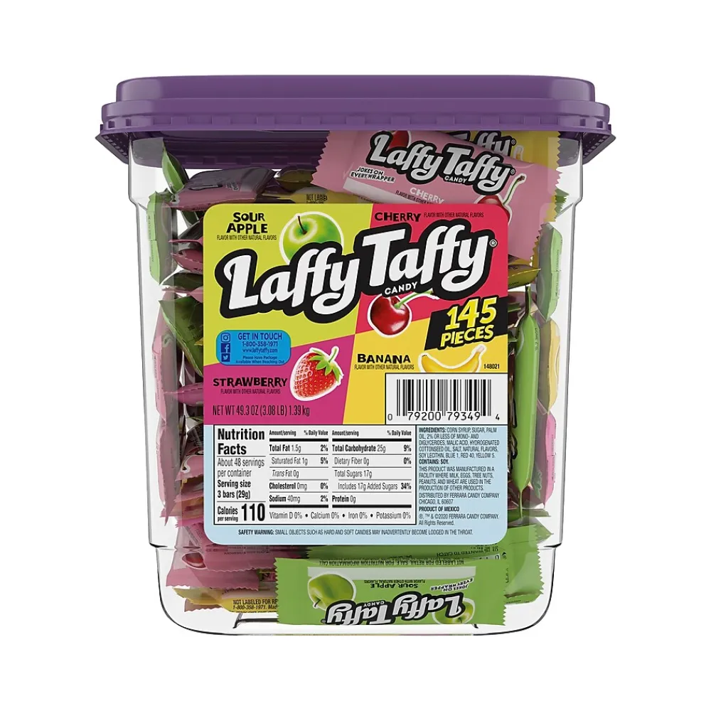 Laffy Taffy Assorted Chewy Candy, 0.34 oz, 145/Tub (FER42356 )