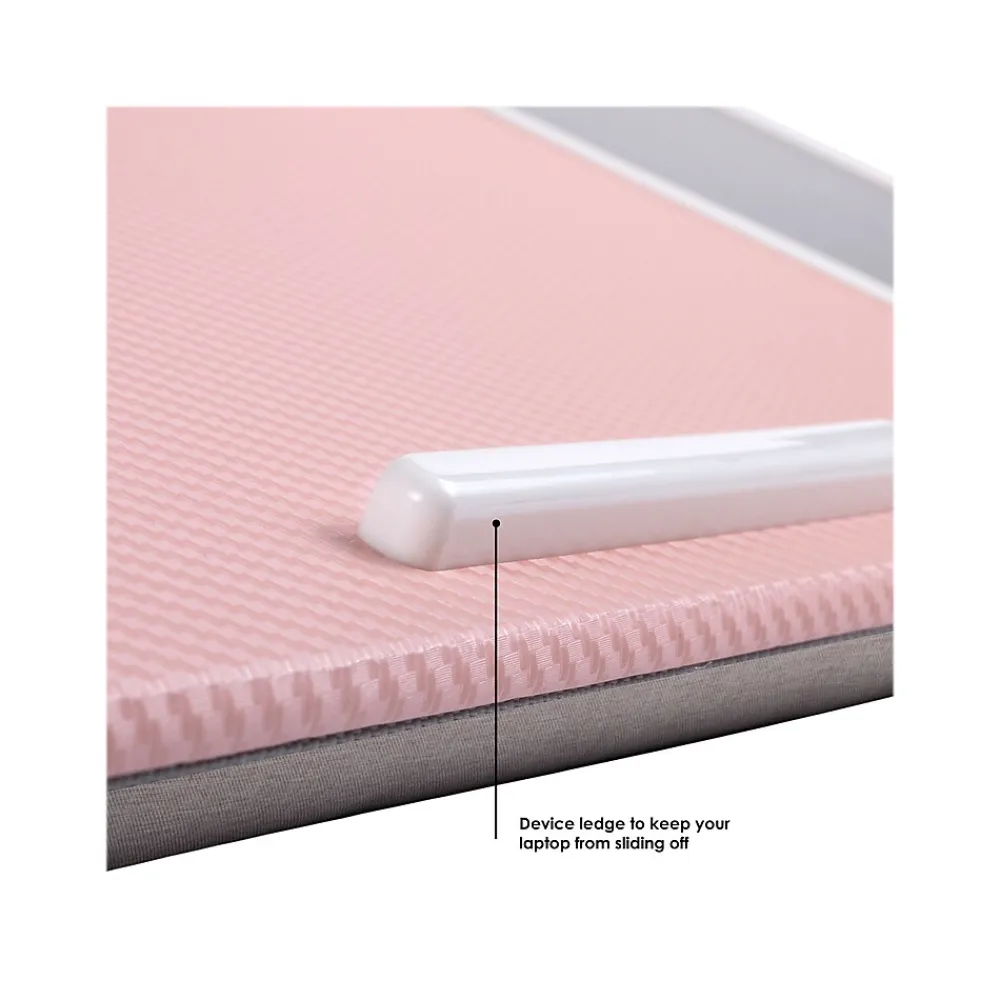 Home Office 21.1" x 12" PVC/Polystyrene Lap Desk, Blush Pink/Carbon (91584)<LapGear Sale