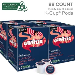 Lavazza Classico Coffee Keurig® K-Cup® Pods, Medium Roast, 88/Carton (6001CT)