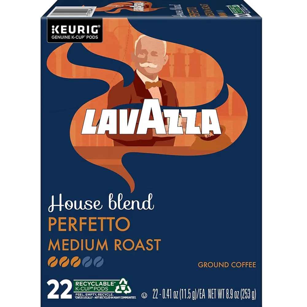Lavazza House Blend Perfetto Coffee Keurig® K-Cup® Pods, Medium Roast, 88/Carton (5000382580CT)