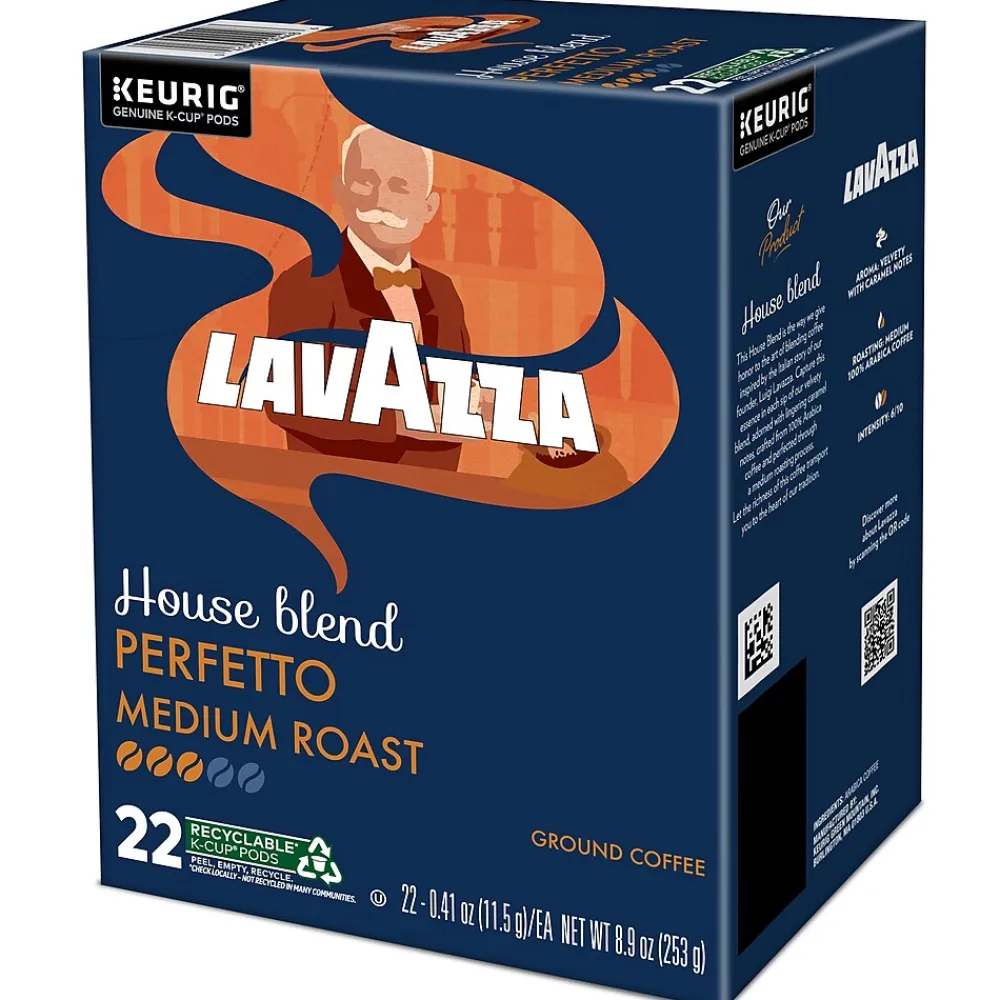 Lavazza House Blend Perfetto Coffee Keurig® K-Cup® Pods, Medium Roast, 88/Carton (5000382580CT)