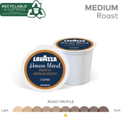 Lavazza House Blend Perfetto Coffee Keurig® K-Cup® Pods, Medium Roast, 88/Carton (5000382580CT)